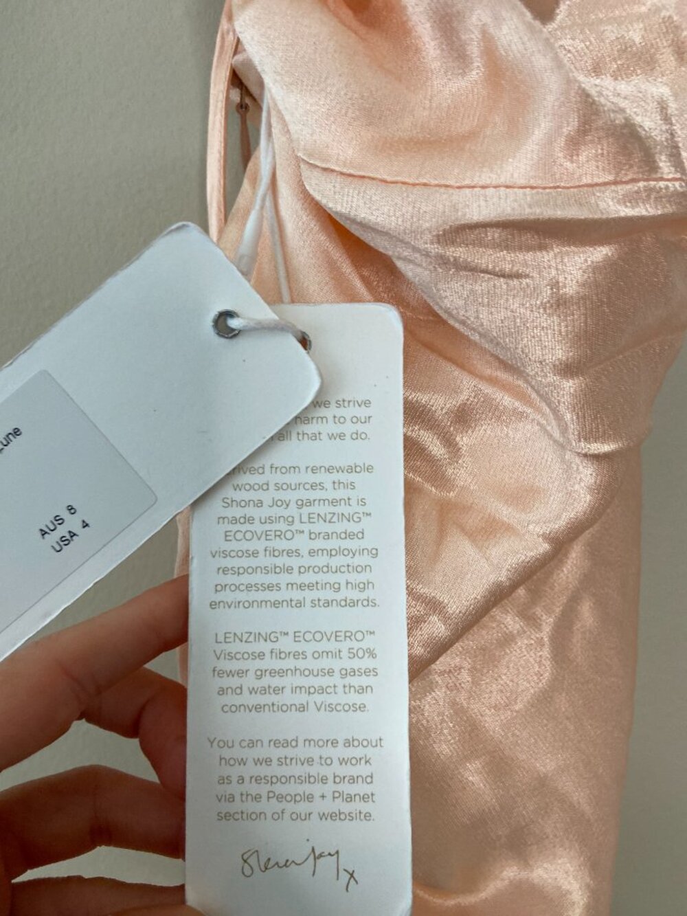 NEW | Shona Joy La Lune Backless Dress | Peach | Size 4 - Picture 8 of 10